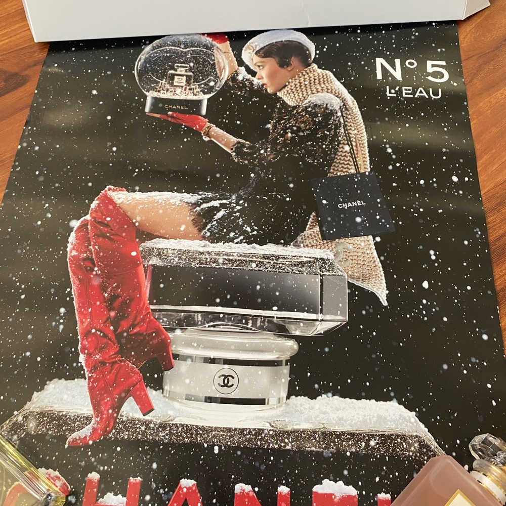 Chanel 2019 Christmas Poster Authentic and Rare.